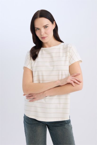 T-Shirt à Manches Courtes coupe régulière Col rond