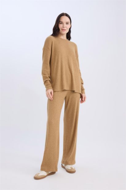 Pantolon Traditional Flare Fit Düz Paça Fitilli Kaşkorse