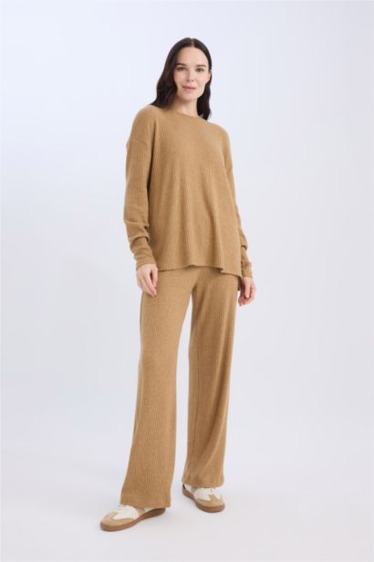 Pantolon Traditional Flare Fit Düz Paça Fitilli Kaşkorse