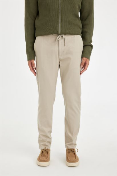 بنطلون جوجر قطن برجل ضيقة