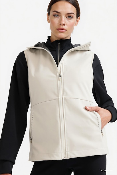 DeFactoFit Slim Fit Hooded Zip-Up Waterproof Vest