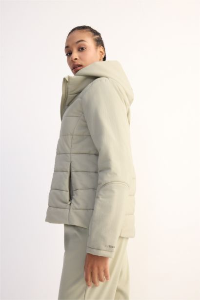 DeFactoFit Zippered Hooded Waterproof Jacket