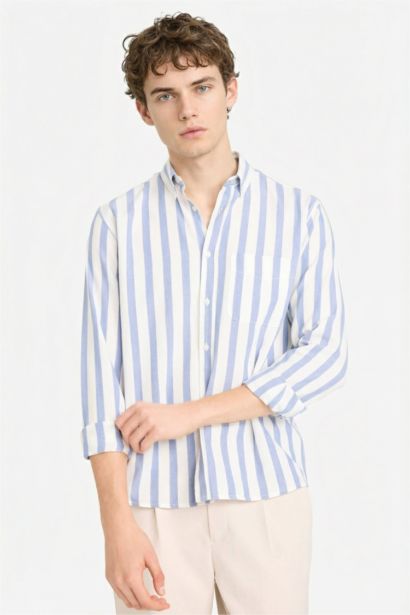 Рубашка в полоску из 100% хлопка