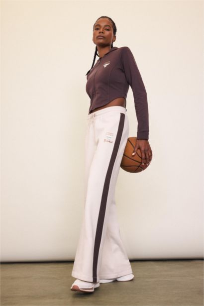 DeFactoFit NBA Chicago Bulls Wide Leg Standard Length Sweatpants