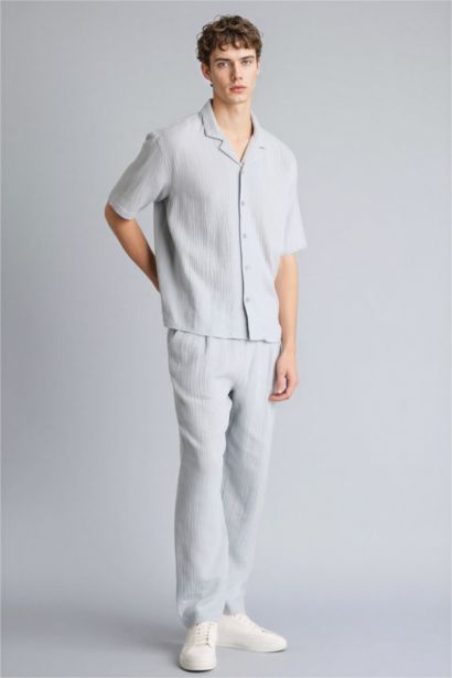 سروال قطن قصة مريحة