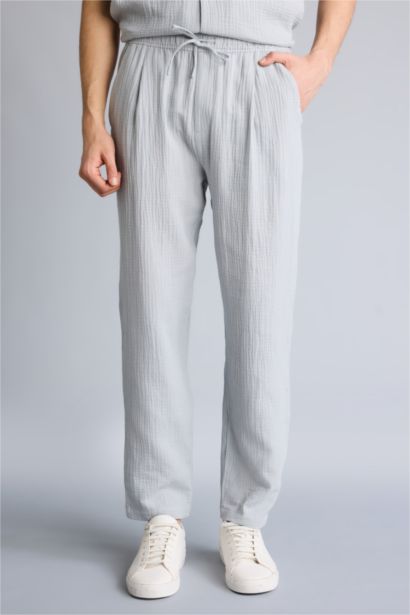 سروال قطن قصة مريحة