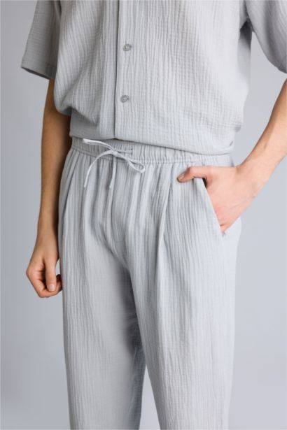 سروال قطن قصة مريحة