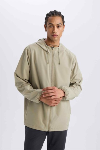 قمصلة نفخ قصة عادية بغطاء للرأس ببطانة شبكية من DeFactoFit