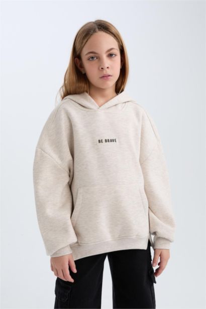 Sweat à capuche Oversize avec imprimé pour fille