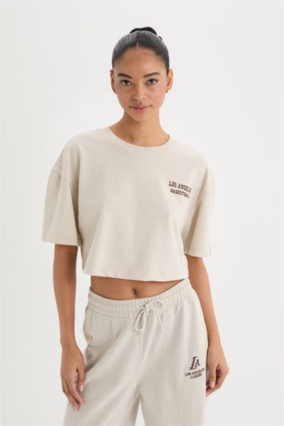 Bisiklet Yaka Spor Baskılı Sporcu Pike Kısa Kollu Tişört