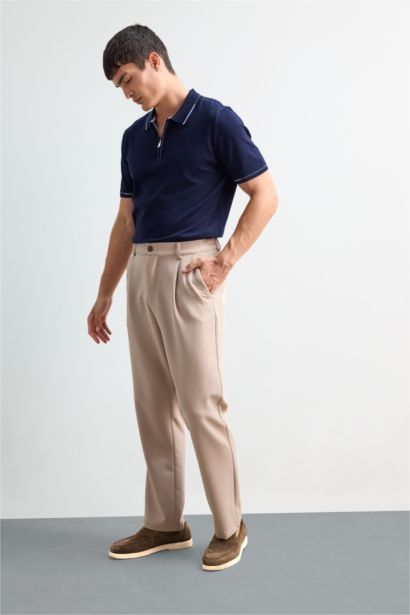 Standard Fit Polo Collar Knitwear Polo T-Shirt