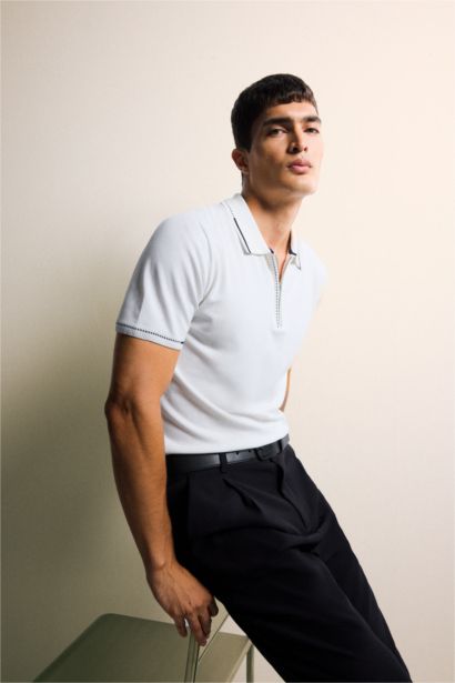 تيشيرت بولو نص كم تريكو قصة عادية