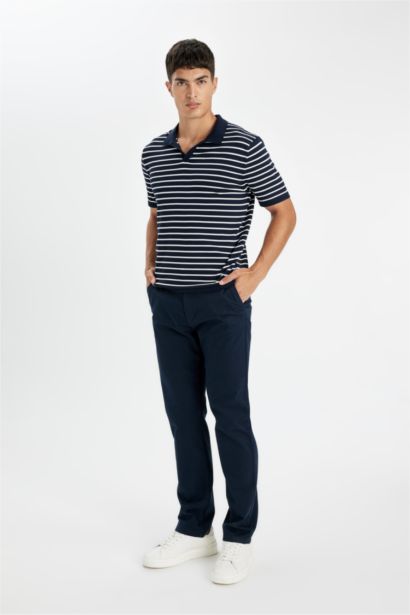 Standart Fıt Triko Kısa Kollu Polo Tişört