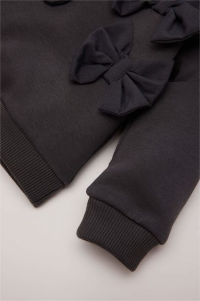 سويت شيرت قصة عادية برقبة مستديرة  للبيبي بنت