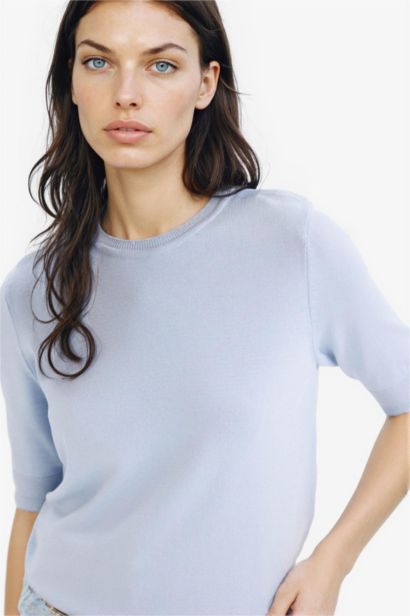 Regular Fit Crew Neck Basic Knitted Pullover