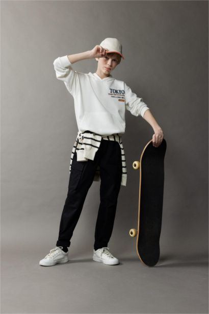 Kargo Jogger Standart Paça Gabardin Pantolon Erkek Çocuk