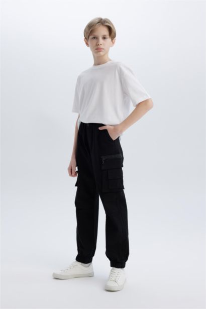 Kargo Jogger Standart Paça Gabardin Pantolon Erkek Çocuk