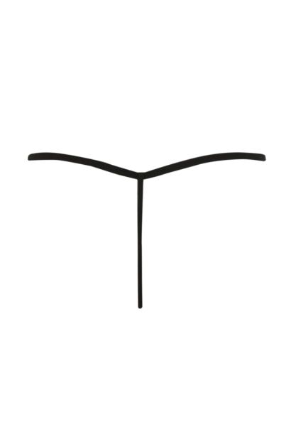 Simli Tül Siyah Tanga