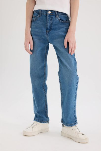 Джинсы для мальчиков стандартного кроя с прямыми штанинами