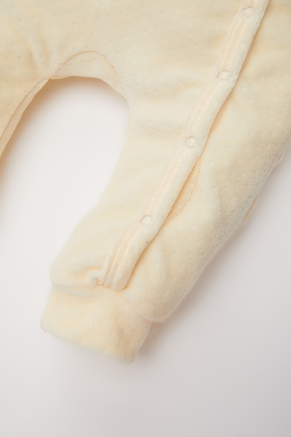 Baby Boy Newborn Snap-On Velvet Jumpsuit