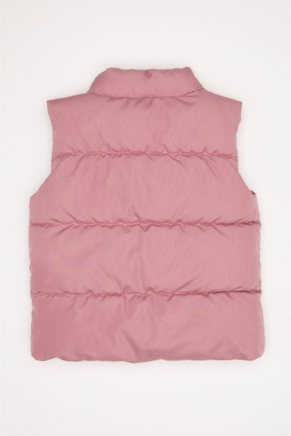 Su Geçirmez Çift Taraflı Dik Yaka Çıtçıtlı Şişme Yelek Kız Bebek