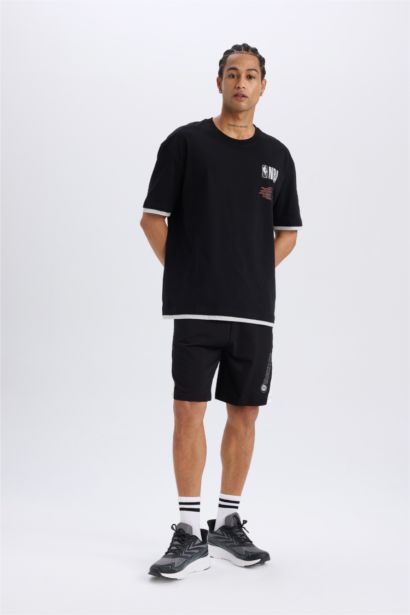 DeFactoFit NBA Brooklyn Nets Oversize Fit Sports T-Shirt
