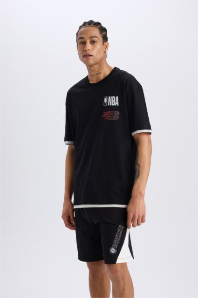 DeFactoFit NBA Brooklyn Nets Oversize Fit Sports T-Shirt