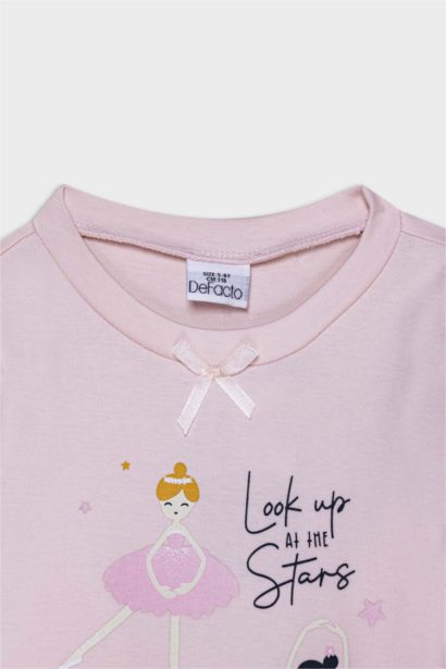 Baby Girl Ballerina Printed 2 Piece Pajama Set