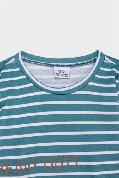 طقم بيجاما بيبي اولادي قصة عادية بطبعة عربية - قطعتين