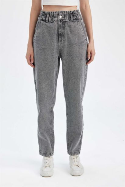 Paperbag Fit Denim Trousers