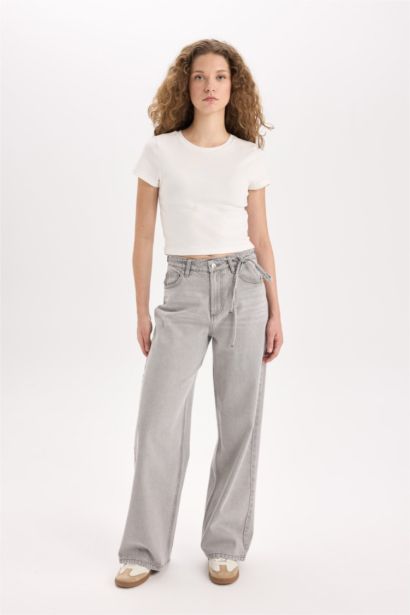 Джинсы с завышенной талией Baggy Fit