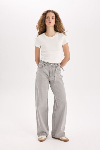 Джинсы с завышенной талией Baggy Fit