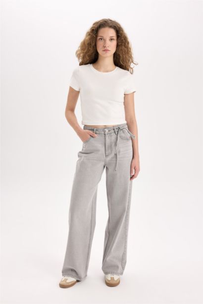 Джинсы с завышенной талией Baggy Fit