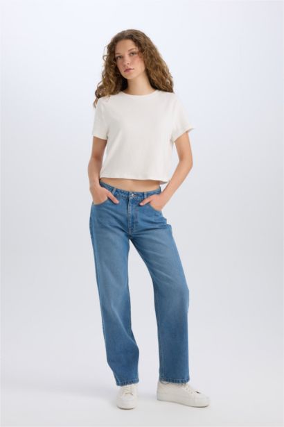 Jean boyfriend taille haute