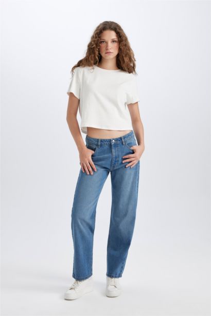 Jean boyfriend taille haute