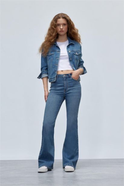 بنطرون جينز ميا برجل واسع وايد ليج