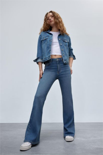 بنطرون جينز ميا برجل واسع وايد ليج