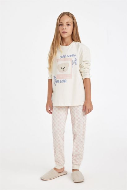 طقم بيجاما بناتي بيج قصة عادية - قطعتين