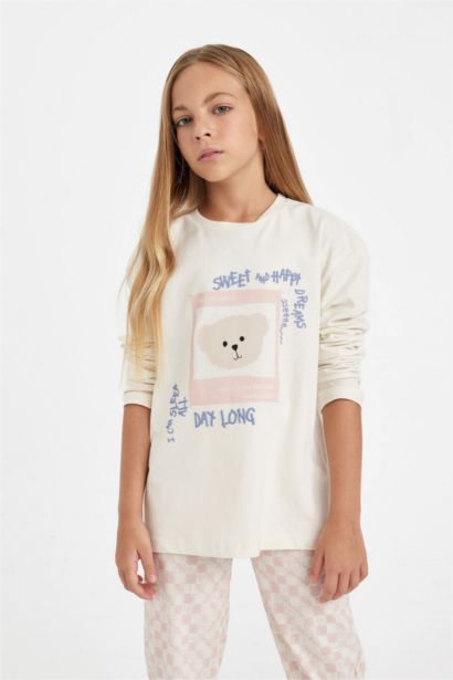 طقم بيجاما بناتي بيج قصة عادية - قطعتين