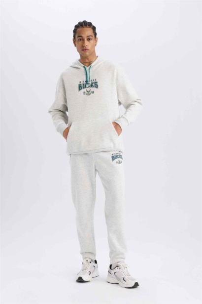 DeFactoFit NBA Milwaukee Bucks Sports Thick Jogger Sweatpants