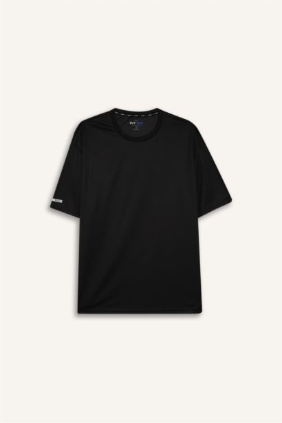DeFactoFit Boxy Fit Crest Printed Sports T-Shirt