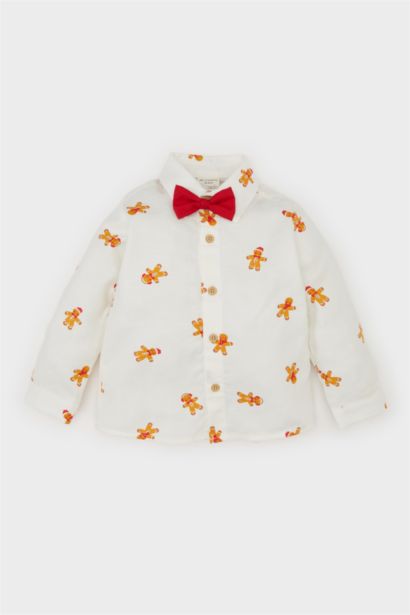 قميص من التويل قصة عادية برقبة قميص