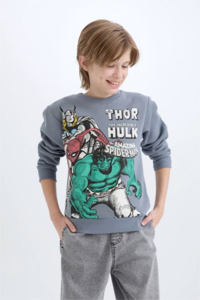 Sweat-shirt Marvel Comics à col rond pour garçon