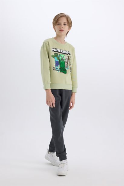 Minecraft Bisiklet Yaka Sweatshirt Erkek Çocuk