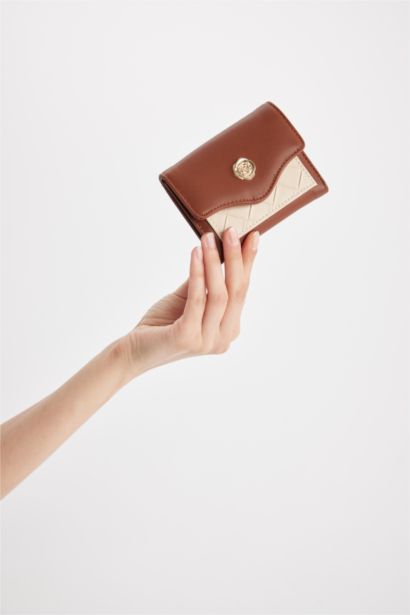 Kadın Kapitone Desenli Suni Deri Cüzdan