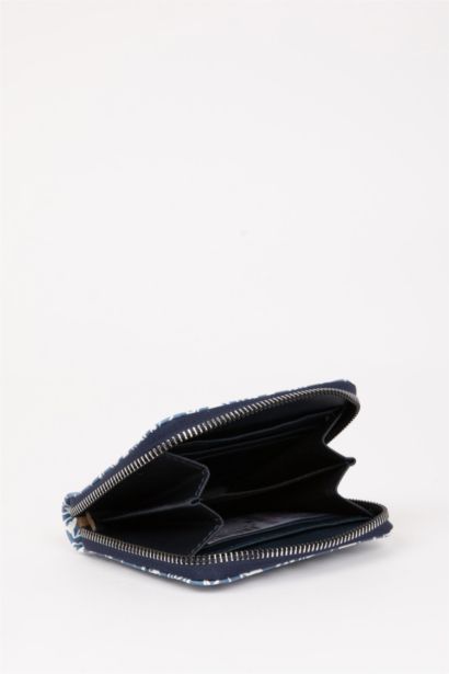 Kadın Çiçek Desenli Suni Deri Cüzdan