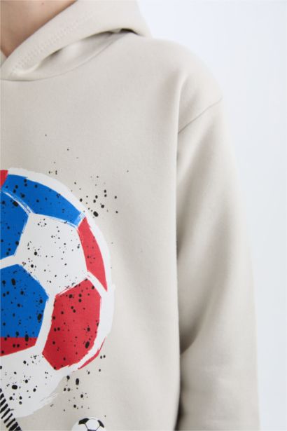 Boy Thick Printed Hoodie Sweatpants 2 Piece Set