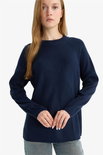 Regular Fit Crew Neck Basic Pullover