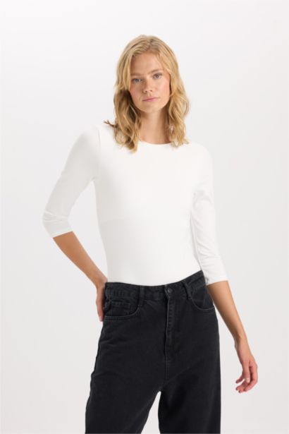 Regular Fit Crew Neck Basic Half Sleeve T-Shirt