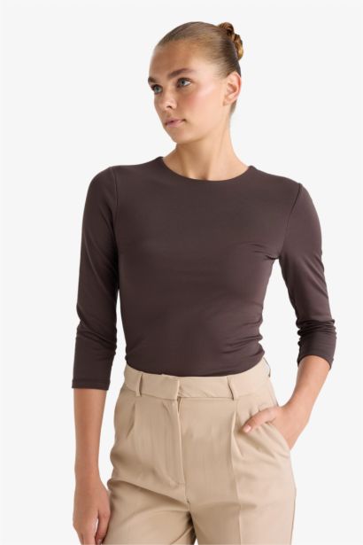 Crew Neck Long Sleeve Bodysuit